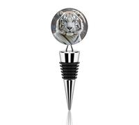 Tappo per bottiglia di vino a forma di tigre bianca, riutilizzabile, sigillante decorativo per mantenere il vino fresco, è un accessorio ideale come regalo
