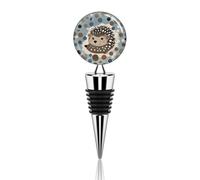 Tappo per bottiglia di vino a pois riccio, a prova di perdite, con silicone, riutilizzabile, salva-vino, mantiene fresco, in lega di zinco, sigillante decorativo per bottiglie, adatto per bar e fest