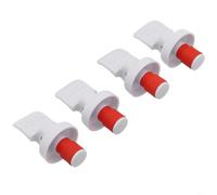 Tappo per bottiglia di vino a pressione per sigillare ermeticamente bottiglie di vino, birra, aceto, olio, corpo in plastica PP con guarnizione in gomma, 7 x 3,2 (4 pezzi, bianco)