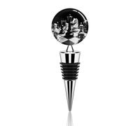 Tappo per bottiglia di vino a scacchi bianchi e neri, riutilizzabile, sigillante decorativo per mantenere il vino fresco, è un accessorio ideale come regalo