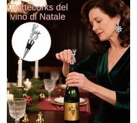 Tappo Per Bottiglia Di Vino Con Cervo - 4,49x1,38x0,79 Pollici Per Vino In Lega Di Zinco | Guarnizione Ermetica, Anello In Silicone Anti-perdite, Design Elegante A Forma Ddi Corna | Tappo Winne: