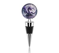 Tappo per bottiglia di vino con drago viola e luna viola, riutilizzabile, sigillante decorativo per mantenere il vino fresco, è un accessorio ideale come regalo