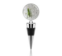 Tappo per bottiglia di vino con immagine verde Grasshopper, riutilizzabile, tappo sottovuoto, tappo decorativo, ideale come regalo per bar, feste, matrimoni, occasioni celebrative