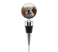 Tappo per bottiglia di vino con labrador bianco, riutilizzabile, tappo sottovuoto, accessorio ideale per conservare il vino, accessorio regalo per bar, feste, matrimoni, occasioni celebrative