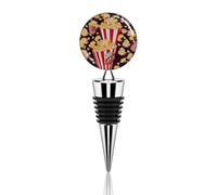 Tappo per bottiglia di vino con stampa popcorn, riutilizzabile, sigillante decorativo per mantenere il vino fresco, è un accessorio ideale come regalo