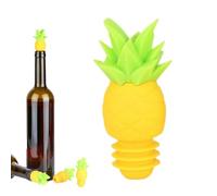 Tappo per bottiglia di vino, in silicone per uso alimentare, 6,8 x 2,7 cm, a forma di ananas, riutilizzabile, con guarnizione a tenuta stagna, conservazione del vino, conservazione delle bevande