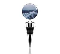 Tappo per bottiglia di vino in stile blu mare profondo, tappo riutilizzabile per sigillare bottiglie di vino, sigillante decorativo per mantenere il vino fresco, è un accessorio ideale come regalo