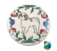 Tappo Per Bottiglia Di Vino Shih Tzu Dipinto A Mano Cucciolo