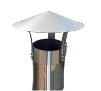 Tappo per camino a cono con schermo, Tappo antipioggia zincato, protezione for canna fumaria, tappo di protezione for copertura antipioggia for tubo, tappo antipioggia for canna fumaria for tubo di sc