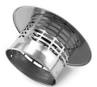 Tappo per camino in acciaio inossidabile 304, copertura cappuccio di sfiato della canna fumaria sul tetto, protezione cappa scarico cappello da pioggia e neve, tubo del camino-1 pz argento 250mm/9.8"