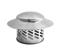 Tappo per camino in acciaio inossidabile con design a ombrello, per parete esterna, uscita aria fresca, blocca detriti, pioggia e animali, per protezione del camino tutto l'anno (110 mm)