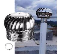 Tappo per camino in acciaio inox, coperchio di ventilazione rotante con ventilatore a soffitto per un migliore flusso d'aria e durabili