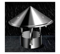 Tappo per camino in acciaio inox zincato, copertura per sfiato del tetto resistente alle intemperie per protezione da pioggia e neve, cappuccio terminale per tubo di scarico durevole