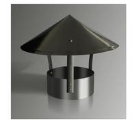 Tappo per camino zincato, design a cono resistente alle intemperie per protezione da pioggia e neve, copertura in metallo resistente per sfiato di scarico