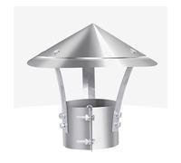 Tappo per canna fumaria zincato, copertura in acciaio inox per protezione dalla pioggia, protezione durevole per la ventilazione del camino, protezione resistente alle intemperie per la protezione