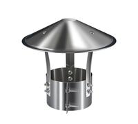 Tappo per Cappa Camino 100/200mm Antipioggia per Comignolo Cappa Camino Inox per Condotti di Stufe E Caminetti Cinese Stufe A Legna Terminale Cappello(90 mm)