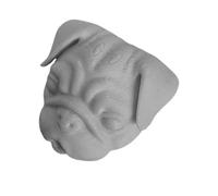 Tappo per dentifricio a forma di cane, divertente design con carlino, dispenser facile da spremere, per bagno, igiene orale, regalo per amici, amanti dei cani, accessorio unico, grigio