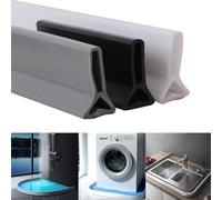 Tappo per doccia in silicone con attacco impermeabile in acrilico e base antiscivolo, progettato per separare e contenere l'acqua nelle aree del bagno (grigio, 50 cm)