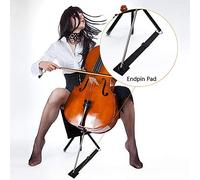 Tappo per Endpin a Violoncello Non Slip con Cinturino in Nylon Regolabile per la Pratica e le Prestazioni del Violoncello Professionale - Base di Plastica Robusta con Anello Metallico (A)