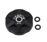 Tappo per forcella in alluminio anodizzato compatibile con MANITOU FOX per forcelle sospese RockShox Mountain Bike CNC Precision Fit (nero)