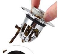 Tappo per lavello da bagno, Filtro filtro per lavandino, Filtro di scarico del lavandino, Lavello di raccolta cibo, Tappo di scarico del lavandino con filtro anti-blocco, Raccoglitore di scarico della