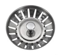 Tappo per lavello da cucina in acciaio inossidabile, coperchio di scarico da 79,3 mm con rete fine per bloccare gli sprechi alimentari e prevenire gli intasamenti, filtro in metallo facile da pulire