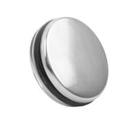 Tappo per lavello in acciaio inox lucido Click Clack per la maggior parte dei lavabi e vasche da bagno, a pressione e chiudi, colore argento, diametro 35 mm, facile da montare, parte di ricambio