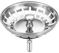 Tappo per Lavello, Tappi Lavandino Cucina, Tappo per Lavello 82 mm Universale, Tappi Lavello Cucina in Acciaio, Che Può Filtrare I Rifiuti Ed Evitare Il Blocco Del Tubo Di Scarico