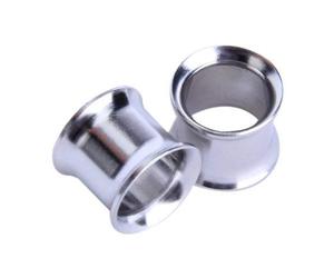 Tappo per Orecchie da barella da 2 Pezzi in Acciaio Inossidabile con Tunnel da 10 mm Argento Elegante e popolareDurability