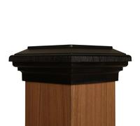 Tappo per pali 6x6 La maggior parte dei comuni si adatta a pali da 5,5 x 5,5 pollici Black Flat Island Newell Top per recinzioni, ponti, ringhier