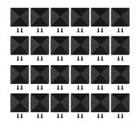 Tappo per palo da recinzione per pali da 10,2 x 10,2 cm, in plastica nera, stile piramide con fori preforati, progettato per prolungare la vita dei tuoi pali all'aperto (24 pezzi)
