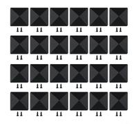 Tappo per palo da recinzione per pali da 10,2 x 10,2 cm, resistente tappo a piramide nero, con fori preforati per l'installazione (24 pezzi)