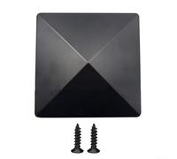 Tappo per recinzione in plastica resistente alle intemperie da 10 x 10 cm, realizzato in plastica ABS per proteggere le cime delle recinzioni in legno da esterno, viene fornito con viti per il