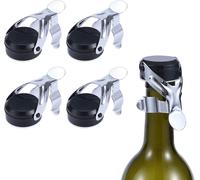Tappo per Spumante 4 Pezzi Bottiglie in Acciaio Inossidabile Professionale Vino