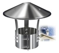 Tappo per Tubo Stufa Esterno, Cappello Camino Conico, Fumaria Cappello Del Camino in Acciaio Inox, Terminale Canna Fumaria, Cappello Antipioggia per Camino(220mm(8.7in))