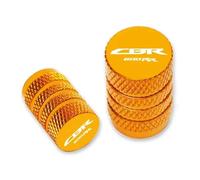Tappo per valvola di motocicletta Für CBR600RR Motorradreifenventil-Luftanschluss-Ventilkappe-Abdeckung-Stopfen Aus CNC-gefrästem Aluminium(YELLOW)