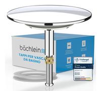 Tappo per Vasca Universale - Tappo Di Scarico Cromato in Ottone Massiccio Con Gu