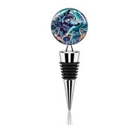 Tappo per vino a forma di blu e viola, riutilizzabile, decorativo, in lega di zinco, per bar, feste e regali.