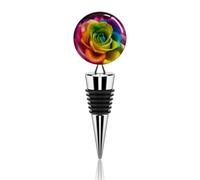 Tappo per vino a forma di fiore arcobaleno, robusto e riutilizzabile, in lega di zinco, per sigillare bottiglie di vino, squisito tappo a tenuta stagna per gli amanti del vino
