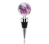 Tappo per vino con fiore viola, resistente, riutilizzabile, in lega di zinco, sigillante, squisito tappo a tenuta stagna per gli amanti del vino