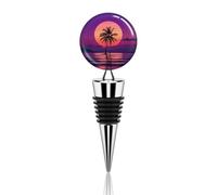 Tappo per vino e bevanda tappo per bottiglia di palma viola tramonto tappi per vino decorativo creativo copertura per bottiglia riutilizzabile tappo per vino champagne collezione birra