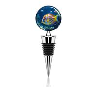Tappo per vino e bevande The Underwater World Tropical Fish Tappi per vino Decorativo creativo Bottiglia riutilizzabile Tappo per bottiglia di vino per vino Champagne Collezione birra
