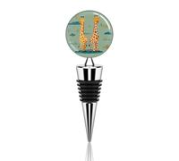 Tappo per vino e tappo per bottiglia di bevande carino giraffe selvatiche cartoni animati tappi per vino decorativo creativo copertura riutilizzabile bottiglia tappo per vino champagne birra