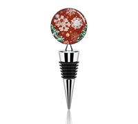 Tappo per vino e tappo per bottiglia per bevande, fiocchi di neve e alberi di Natale, tappi per vino decorativo creativo riutilizzabile copertura per bottiglia di vino per vino champagne birra