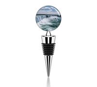 Tappo per vino in lega di zinco Niagara Falls, tappo per bottiglia di vino riutilizzabile, decorazioni per conservare le bevande, tappo in sughero per feste, vacanze, matrimoni, campeggio, bar