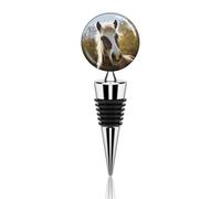 Tappo per vino in metallo, decorativo, elegante, riutilizzabile, a prova di perdite, con animali, pony, cavalli, tappi per vino, per regali, bar, feste, matrimoni