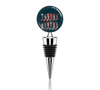 Tappo per vino in metallo decorativo per bottiglie di vino, elegante, riutilizzabile, a prova di perdite, a forma di cartone animato, calza di Natale, tappi per vino, per regali, bar, vacanze, feste