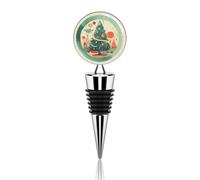 Tappo per vino in metallo decorativo tappi per bottiglie di vino eleganti riutilizzabili a prova di perdite immagine di albero rotondo tappi per vino per regali bar festa festa matrimonio