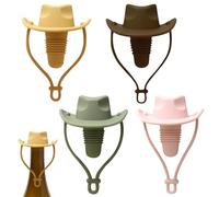 Tappo per vino in silicone, divertente chiusura con cappello da cowboy, mantiene il vino fresco e chiuso, accessorio per vino dolce (4 stili)