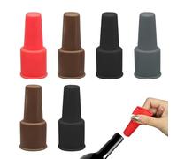 Tappo Per Vino In Silicone | Sigillante In Silicone Morbido Universale Ed Elegante 6 Pezzi | Tappo Di Sughero Con Per Sigillo Di Vino | Per Birra, Champagne, Bevande, Cucina, Bar, Fest